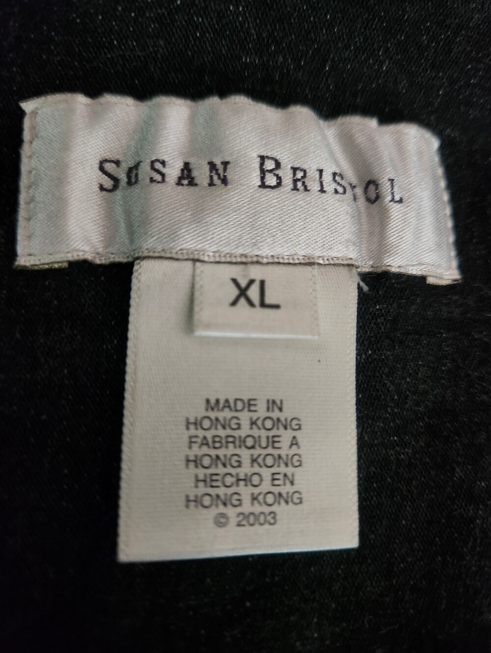 Susan Bristol Black Denim Jacket w Floral Paisley Beaded Sequins - Picture 15 of 16